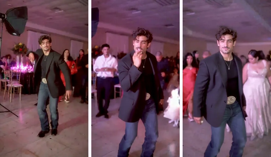 Three frames from a Dime Dime Baby AI video made with this effect: dancing toward the camera, biting the concha, and looking straight into the lens
